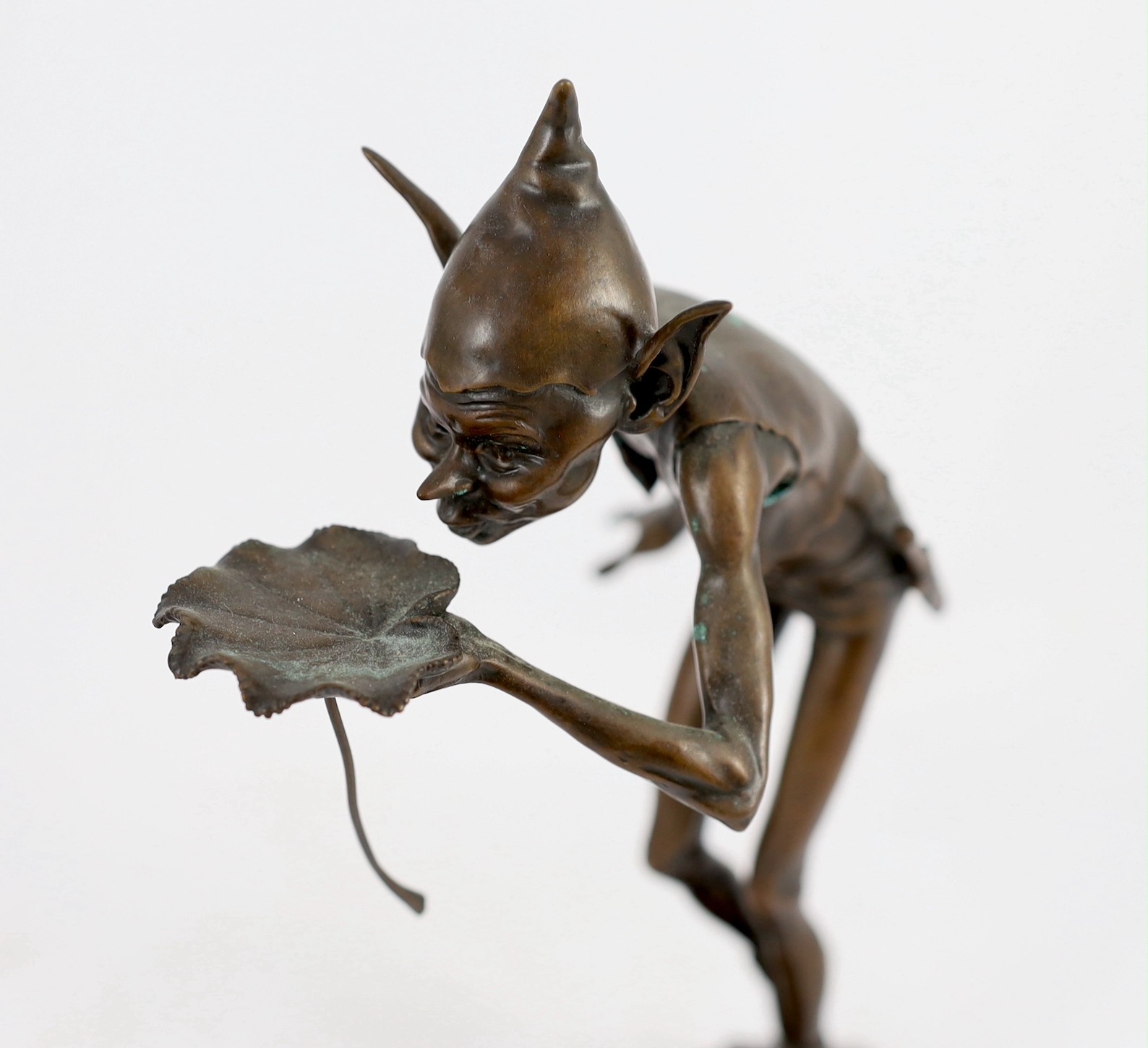 David Goode (British, b.1966). bronze; The Drinker, height 29cm